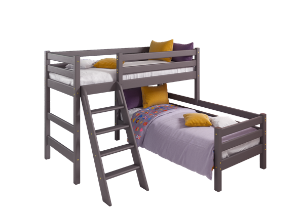 Детская кровать двухъярусная угловая Соня, Вариант 8 Лаванда в Ревде - изображение