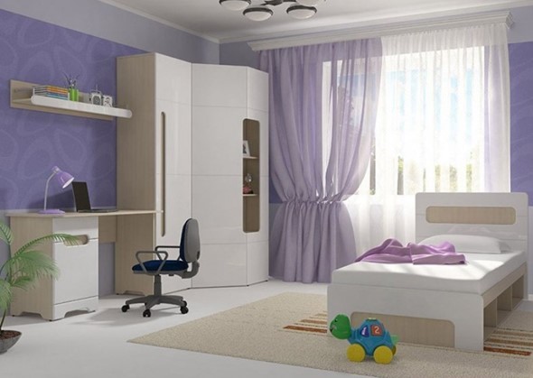Детская спальня Палермо-Юниор, вариант 2 без вставок в Кушве - изображение