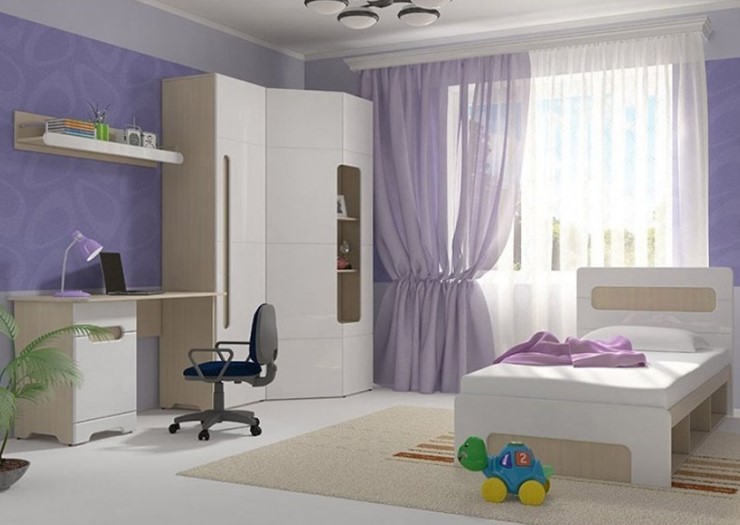Детская спальня Палермо-Юниор, вариант 2 без вставок в Первоуральске - изображение