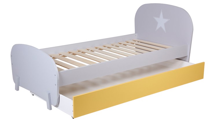 Комплект мебели для детской POLINI Kids Mirum №1 Белый / Серый / Желтый в Первоуральске - изображение 6