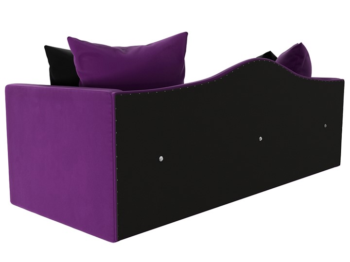 Диван-кровать Дориан, Фиолетовый/Черный (Микровельвет) в Кушве - изображение 6