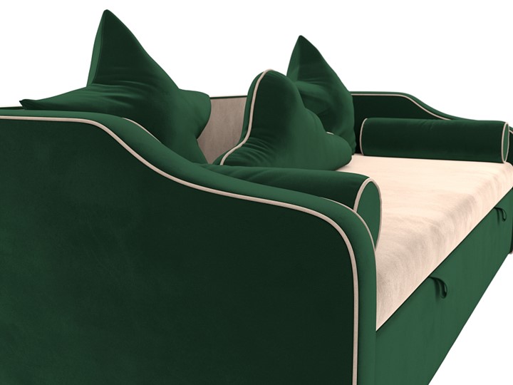 Диван-кровать Рико, Бежевый/Зеленый (Велюр) в Ревде - изображение 3