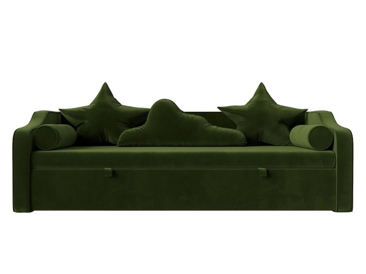 Диван-кровать Рико, Зеленый (Микровельвет) в Ревде - изображение 1