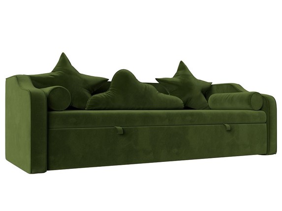 Диван-кровать Рико, Зеленый (Микровельвет) в Ревде - изображение