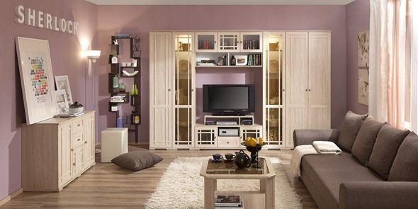 Набор мебели для гостиной Sherlock №2, Дуб Сонома в Екатеринбурге - изображение