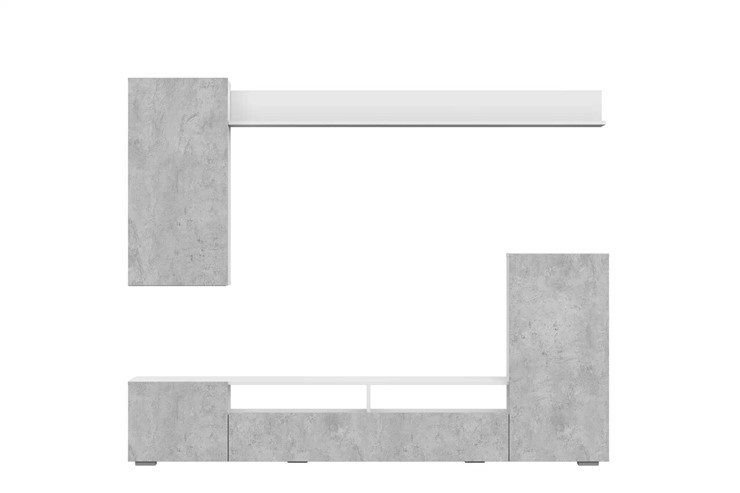 Гостиный гарнитур МГС-4, белый/цемент светлый в Кушве - изображение 1