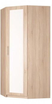 Шкаф распашной угловой Реал (YR-230х1034 (3)-М Вар.1), с зеркалом в Первоуральске - изображение