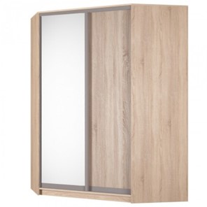 Угловой шкаф Аларти (YA-198х1400(602) (12) Вар. 5; двери D5+D6), с зеркалом в Ревде