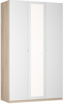 Шкаф 3-дверный Реал распашной (R-198х135х60-1-TR-М), с зеркалом в Кушве - изображение