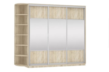 Шкаф 3-створчатый Экспресс (Комби), со стеллажом 2100х600х2200, дуб сонома в Екатеринбурге
