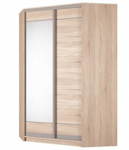 Шкаф угловой Аларти (YA-230х1400(602) (4) Вар. 3; двери D1+D2), с зеркалом в Екатеринбурге