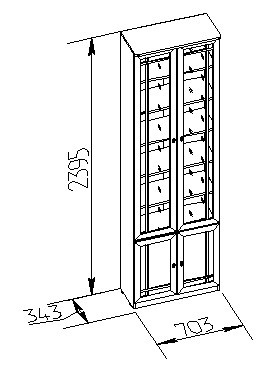 Шкаф для книг Sherlock 32, Дуб Сонома в Артемовском - изображение 3
