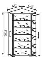Угловой шкаф Витрина - 2 в Первоуральске - изображение 2