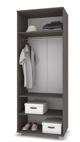 Распашной шкаф В-22, Серый дуб/Белый в Ревде - изображение 1