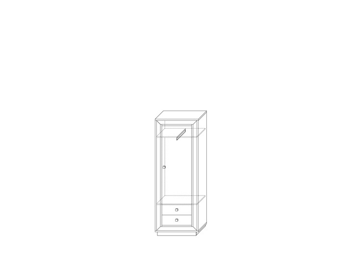 Шкаф для одежды Прато 776, Ясень светлый/жемуг в Тавде - изображение 1