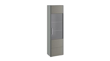 Одностворчатый шкаф Наоми для посуды, цвет Фон серый, Джут ТД-208.07.25 в Асбесте