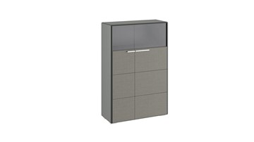 Распашной шкаф Наоми комбинированный двухстворчатый, цвет Фон серый, Джут ТД-208.07.29 в Полевском