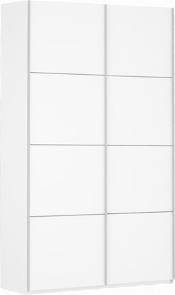 Шкаф 2-створчатый Прайм (ДСП/ДСП) 1200x570x2300, белый снег в Каменске-Уральском - изображение