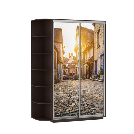 Шкаф 2-х дверный Экспресс 1700x600x2400, со стеллажом, Улица/венге в Екатеринбурге - изображение