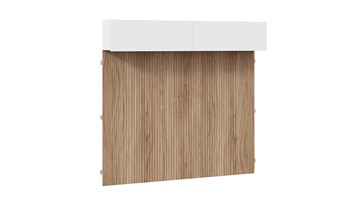 Шкаф настенный с декоративными панелями Порто (366) СМ-393.21.023-24 (Белый жемчуг/Яблоня беллуно/Белый софт) в Кушве