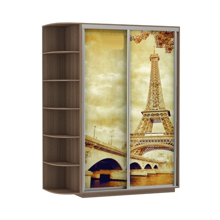 Шкаф 2-х дверный Экспресс 1900x600x2200, со стеллажом, Париж/шимо темный в Екатеринбурге - изображение