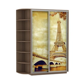 Шкаф 2-дверный Экспресс 1900x600x2400, со стеллажом, Париж/шимо темный в Асбесте