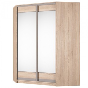 Угловой шкаф Аларти (YA-198х1400 (602) (8) Вар. 4; двери D2+D2), с зеркалом в Кушве - изображение