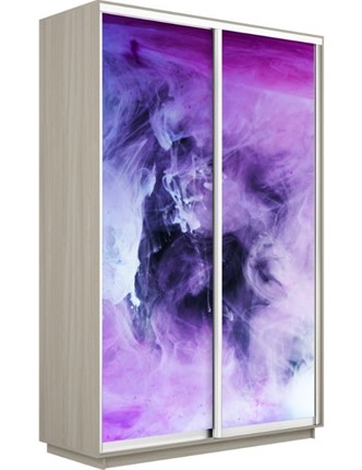 Шкаф 2-х створчатый Экспресс 1400x450x2200, Фиолетовый дым/шимо светлый в Екатеринбурге - изображение