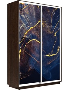 Шкаф 2-створчатый Экспресс 1600x450x2400, Абстракция золотая пыль/венге в Екатеринбурге - предосмотр