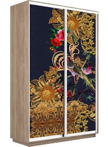 Шкаф 2-дверный Экспресс 1600x450x2400, Золотой орнамент/дуб сонома в Краснотурьинске