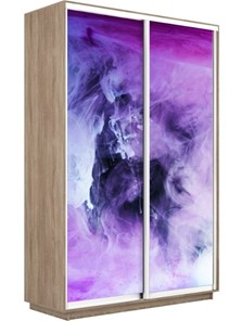 Шкаф 2-х дверный Экспресс 1600x600x2200, Фиолетовый дым/дуб сонома в Екатеринбурге