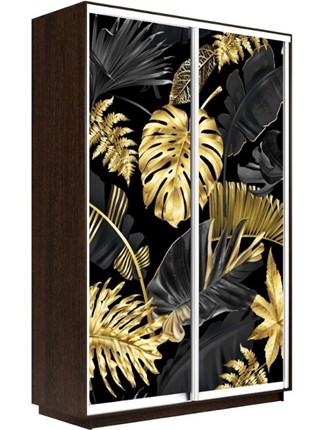 Шкаф 2-дверный Экспресс 1600x600x2400, Листья золото/венге в Екатеринбурге - изображение