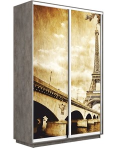 Шкаф 2-х створчатый Экспресс 1600x600x2400, Париж/бетон в Ревде