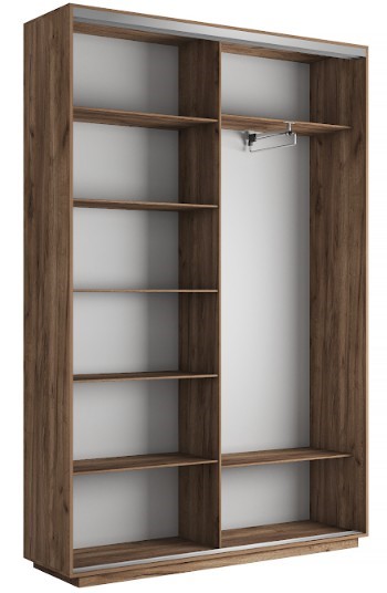 Шкаф 2-дверный Экспресс (2 зеркала) 1200x450x2200, серый диамант в Екатеринбурге - изображение 1