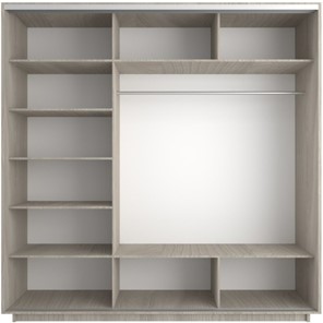 Шкаф 3-дверный Экспресс (3 зеркала) 2400х600х2200, шимо светлый в Краснотурьинске - предосмотр 2