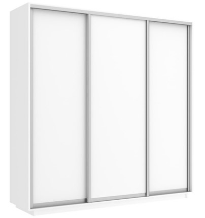 Шкаф 3-х дверный Экспресс (ДСП) 2400х600х2400, белый снег в Кушве - изображение