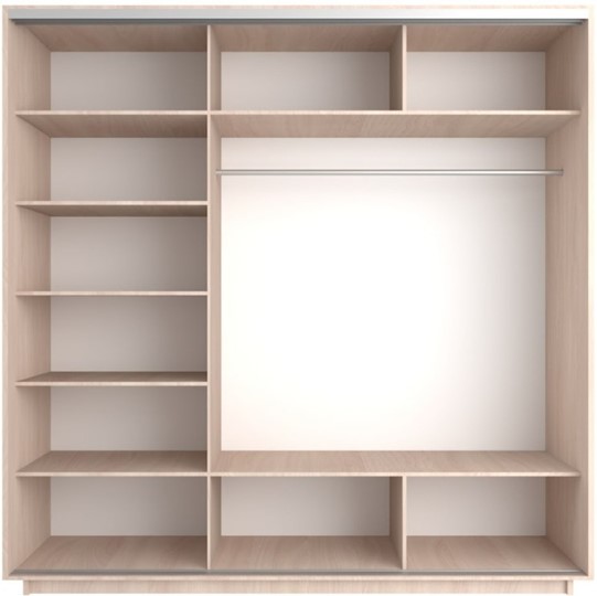 Шкаф 3-створчатый Экспресс (Комби) 2100х600х2400, дуб молочный в Кушве - изображение 1
