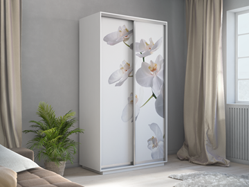 Шкаф 2-створчатый Хит 1200x600x2200, белая орхидея, белый снег в Ревде - предосмотр 3