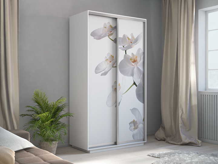 Шкаф 2-створчатый Хит 1200x600x2200, белая орхидея, белый снег в Краснотурьинске - изображение 3