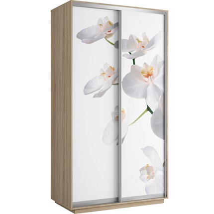 Шкаф Хит 1200x600x2200, белая орхидея, ясень шимо светлый в Екатеринбурге - изображение