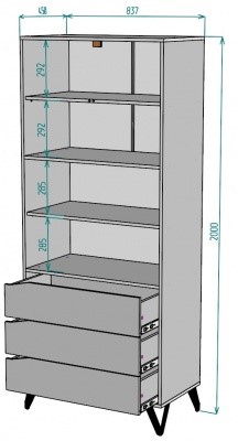 Шкаф двухдверный Дельта H123 ЯШС в Асбесте - изображение 1