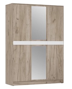 Шкаф трехдверный ШРК-3 Шарм с зеркалом Дуб Крафт Серый/Белый Бриллиант в Краснотурьинске