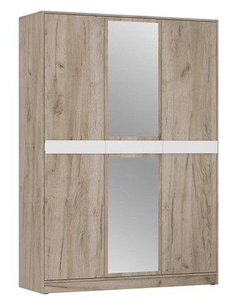 Шкаф трехдверный ШРК-3 Шарм с зеркалом Дуб Крафт Серый/Белый Бриллиант в Каменске-Уральском - изображение
