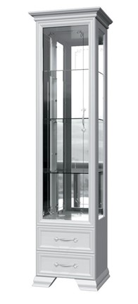 Шкаф-витрина Грация ШР-1, белый, 3 стекла, 420 в Екатеринбурге - изображение