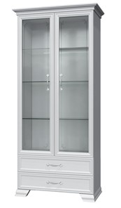 Шкаф-витрина Грация ШР-2, белый, 2 стекла в Екатеринбурге