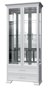 Шкаф-витрина Грация ШР-2, белый, 4 стекла в Ревде