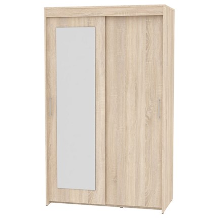 Шкаф 2-дверный Топ (T-1-198х120х45 (5)-М; Вар.1), с зеркалом в Новоуральске - изображение
