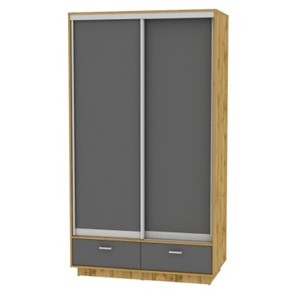Шкаф 2-х дверный Весенний HK7, 2155х1200х600 (D3D3), ДВ-Графит в Кушве