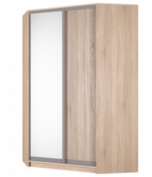 Угловой шкаф-купе Аларти (YA-230х1400(602) (4) Вар. 1; двери D5+D6), с зеркалом в Тавде - изображение
