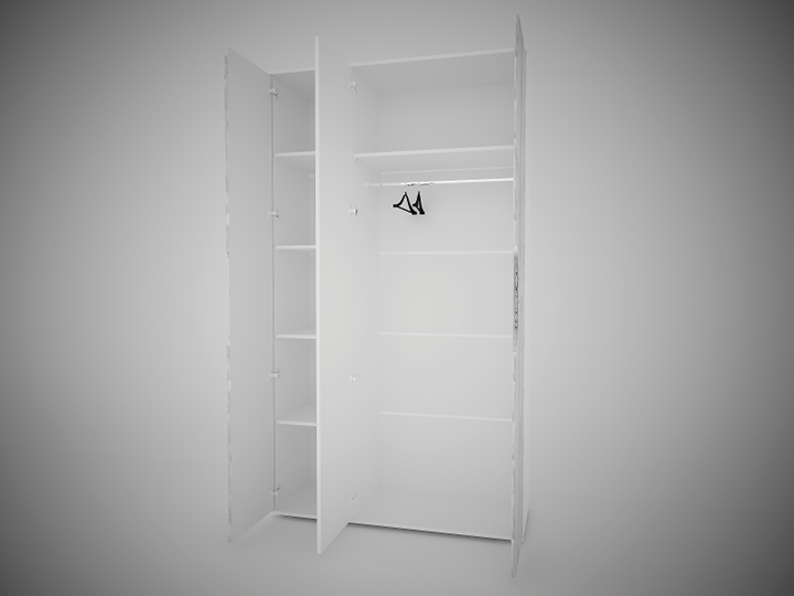 Шкаф распашной Сорренто 3 с зеркалами в Кушве - изображение 1
